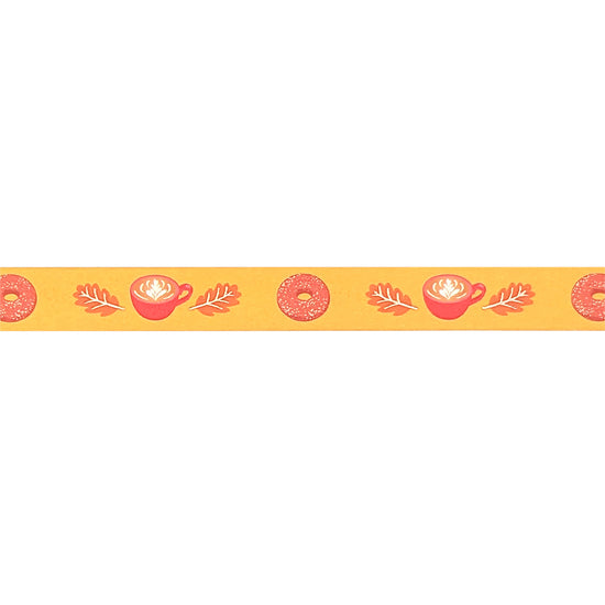 Fall Coffee & Donuts washi (10mm + rose gold foil)