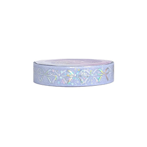 Ashley Shelly x Simply Gilded Bows washi (10mm + silver holographic foil / iridescent bubble overlay) - Restock