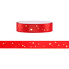 Festive Red Starry washi (10mm + light gold foil)