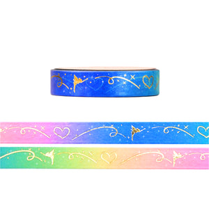 Neverland Fairy washi (10mm + light gold foil)