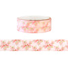 Love Story Floral Bow Pattern washi (15mm + light gold foil)