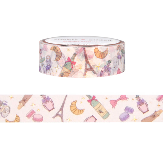 Froufrou Spring Pattern washi (15mm + light gold foil)