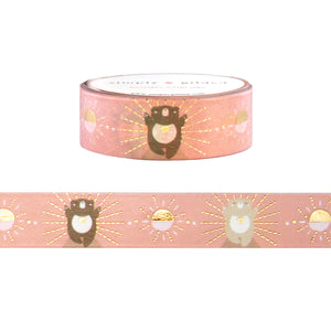 Sun Salutation Jasper washi (15mm + light gold foil)