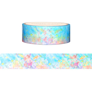 Mermaid Magic Treasures washi (15mm + silver holographic foil / bubble overlay)
