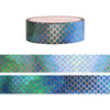 Sea Siren Mermaid Tail washi (15mm + rose gold foil)