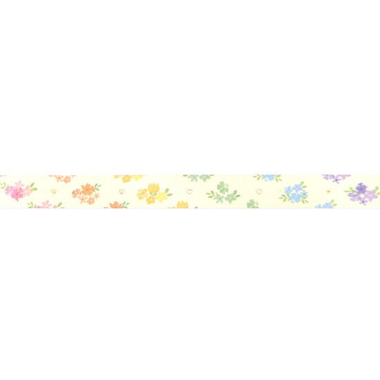 Love is Love Floral Field washi (15mm + light gold foil)