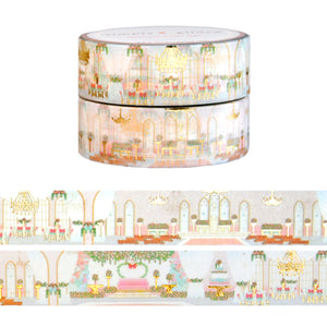 Wedding Landscape washi set of 2 (15mm + light gold foil)