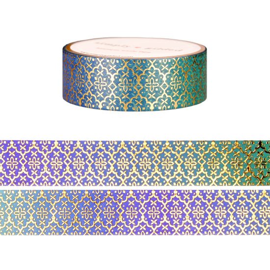Arabian Nights Pattern washi (15mm + light gold foil)