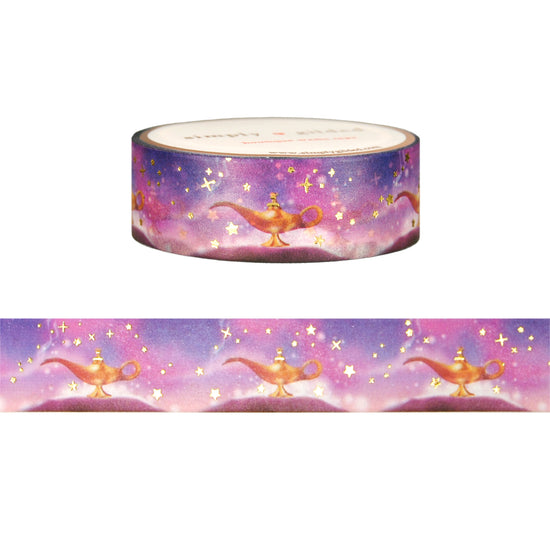 Arabian Nights Lamp washi (15mm + light gold foil)