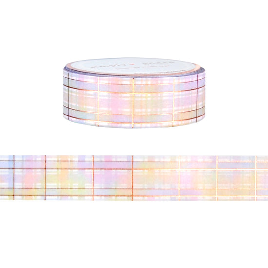 Fabulous Fall Plaid washi (15mm + rose gold foil)