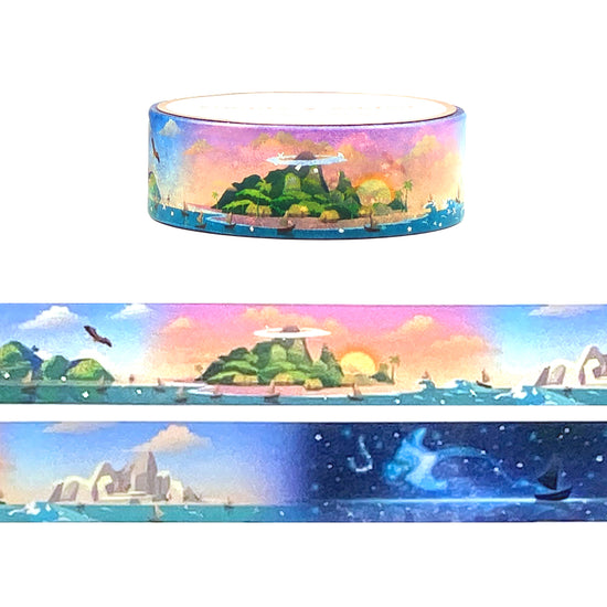 Ocean Voyager Land & Seascape (15mm + silver holographic foil)