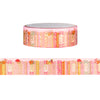 Autumn Blush Bookshelf washi (15mm + satin gold foil)