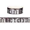 Spooky Bookshelf washi (15mm + black holographic foil)