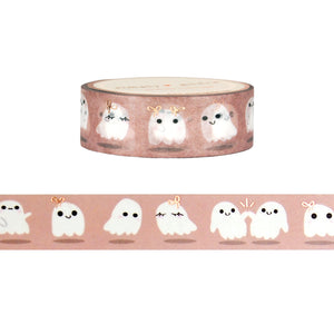 Ghost Friends Neutral washi (15mm + rose gold foil)