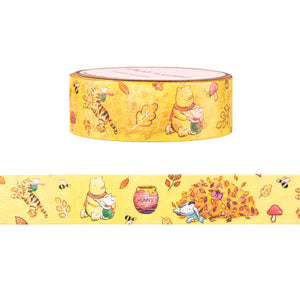 100 Acre Wood in Autumn Pattern washi (15mm + rose gold foil)