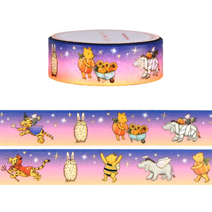100 Acre Wood Halloween Costume Parade washi (15mm + light foil foil)