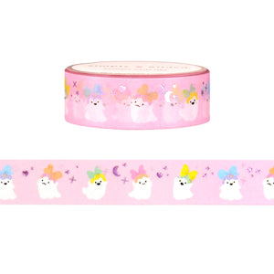 Ghoul Dessert Iced Ghosts washi (15mm + light purple foil)