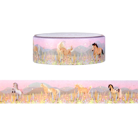 Wild Horses Wildflowers washi (15mm + rose gold foil)