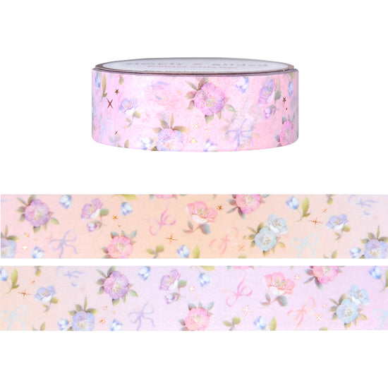 Wild Horses Floral Pattern washi (15mm + rose gold foil)