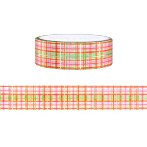 Very Merry Plaid washi (15mm + light gold foil)