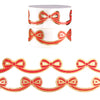 Red Diecut Bow set of 2 washi (15mm + light gold foil)