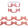 Burgundy Diecut Bow set of 2 washi (15mm + rose gold foil)