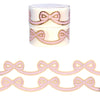 Classic Pink Diecut Bow set of 2 washi (15mm + light gold foil)