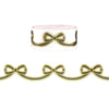 Evergreen Diecut Bow (15mm + light gold foil)