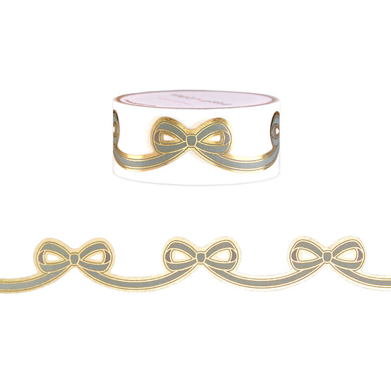Agave Diecut Bow (15mm + light gold foil)