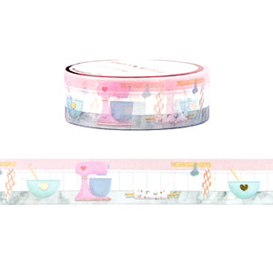 Sugar & Spice Kitchen washi (15mm + light gold foil)