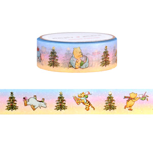 100 Acre Wood in Winter Festive Friends washi (15mm + light gold foil)