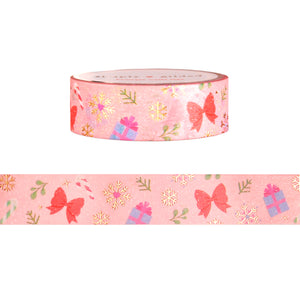 Snowy Village Pattern washi (15mm + light gold foil)