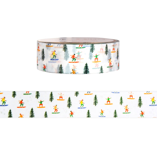 Banff Pattern washi (15mm + silver holographic foil)