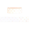 B/W Micro Dot washi (15mm + light gold foil) (you pick)