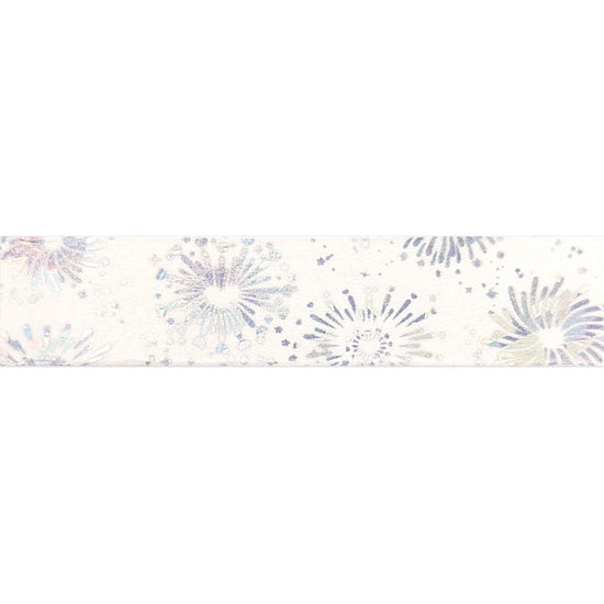 White Fireworks Washi (15mm + silver holographic sparkler foil) (Item of the Week)