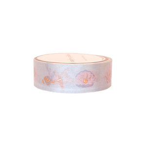 Seashells Rose Gold Washi (15mm + rose gold foil) (Item of the Week)