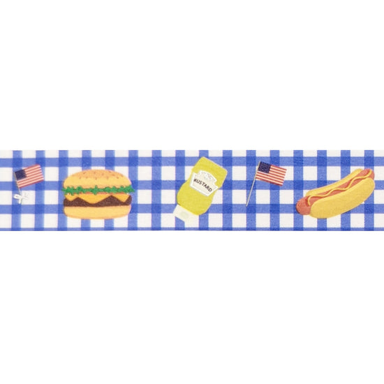 American Picnic Washi (15mm + silver holographic foil) (Item of the Week)