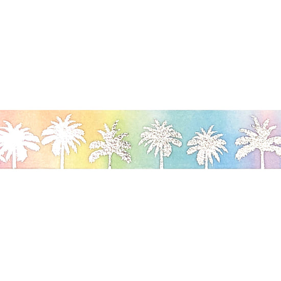 Rainbow Palms washi (15mm + silver foil) (Item of the Week)