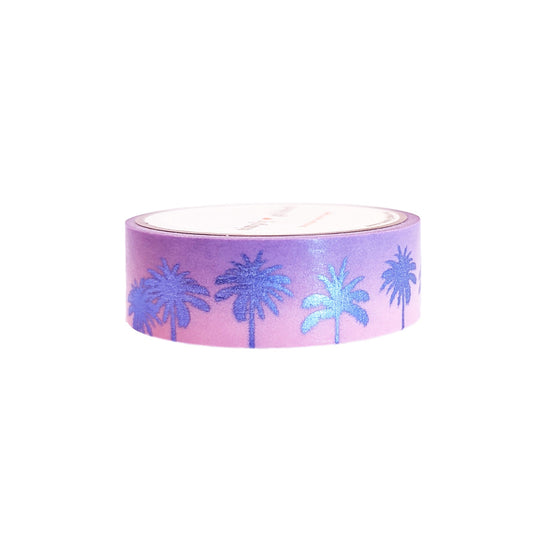 Purple Palms washi (15mm + light purple foil) - Restock