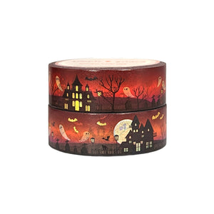 Haunted House Fall set of 2 washi (15mm + light gold holographic foil) - Restock - Limit 1