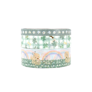 Lucky Puppy washi set of 3 (15/10/5mm + light gold foil)(Item of the Week)