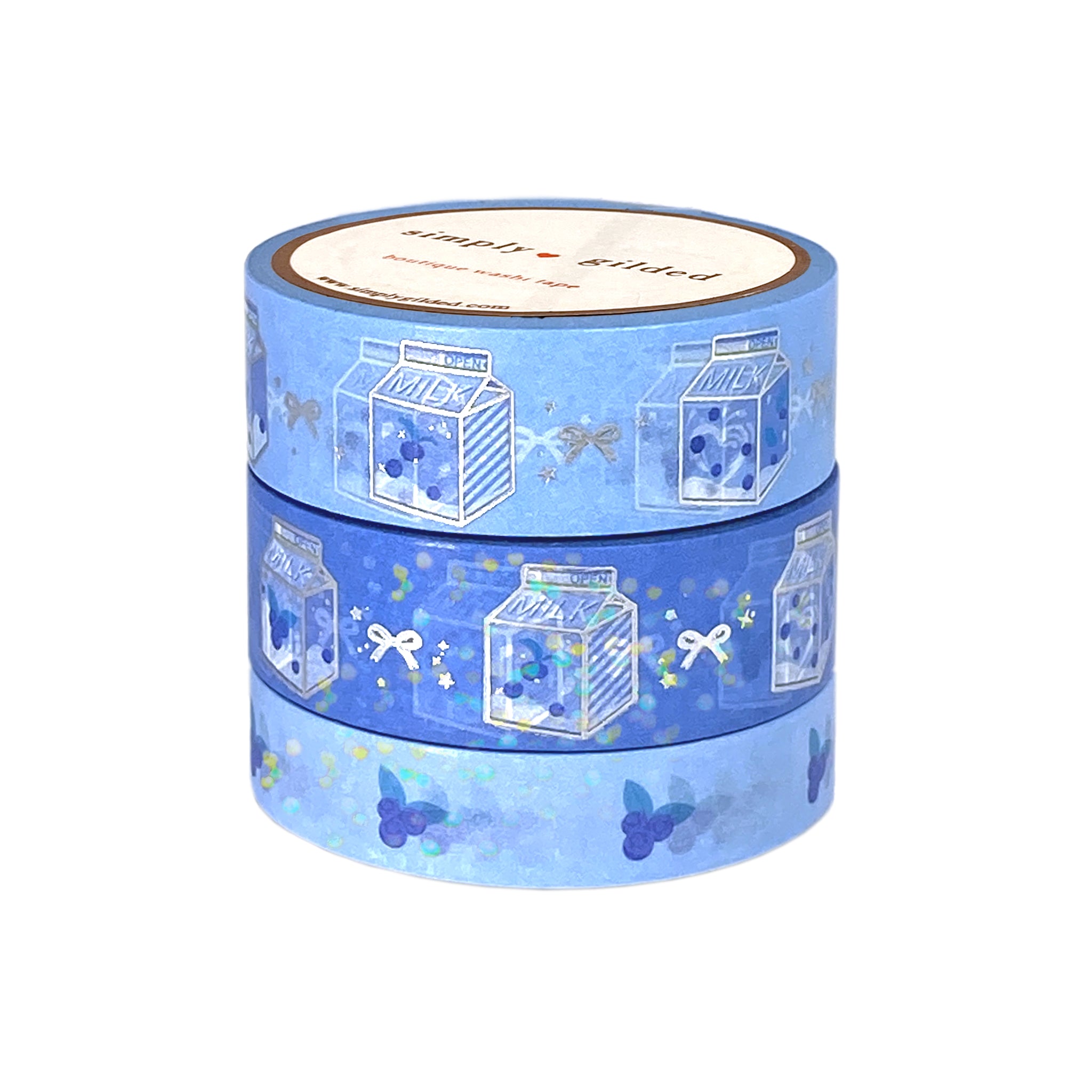 12 Packs: 7 ct. (84 total) Blue Foil & Glitter Crafting Washi Tapes by  Recollections™