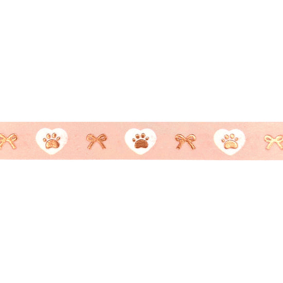Puppy Love Paw & Bow washi (10mm + rose gold foil)