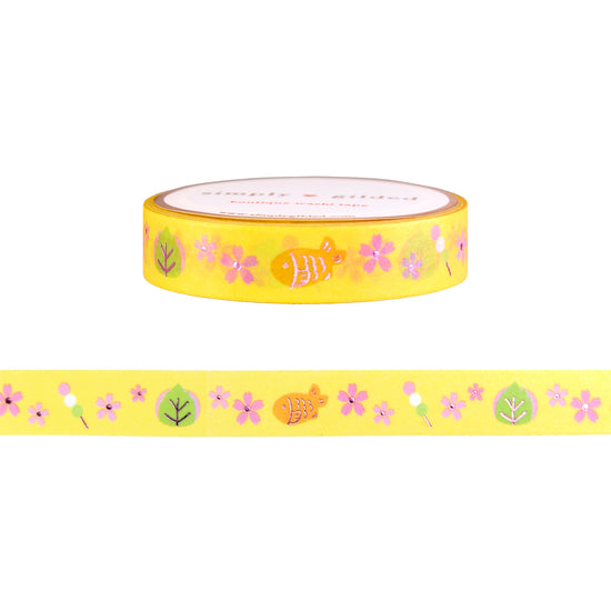Sakura Kite Festival Treats washi (10mm + light pink foil)