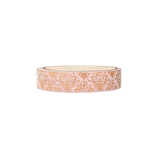 La Vie en Rose Damask washi (10mm + rose gold foil)