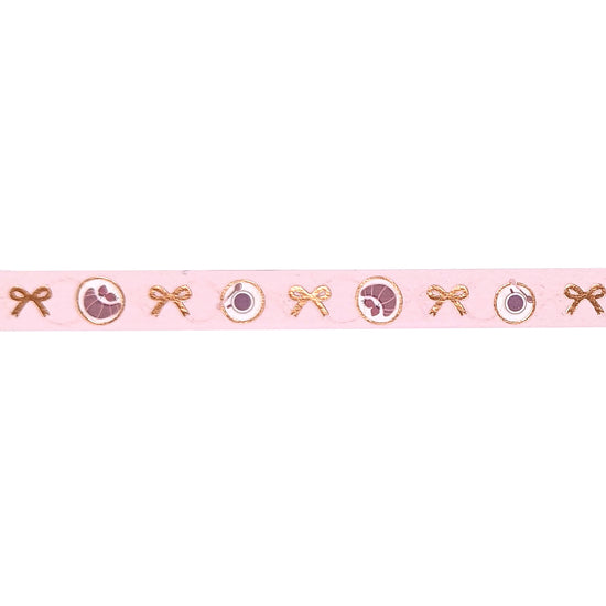 La Vie en Rose Breakfast & Bows washi (10mm + rose gold foil)
