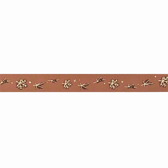 Chocolate Leaves washi (10mm + rose gold foil)