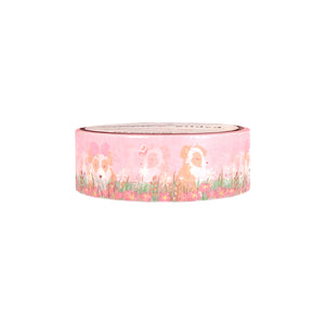 Puppy Love Meadow washi (15mm + rose gold foil)