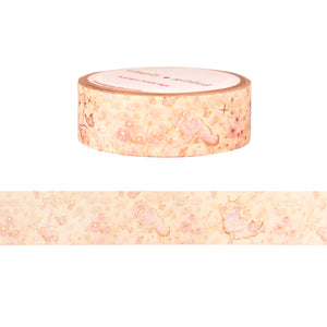 Purrrty Pattern washi (15mm + rose gold foil)