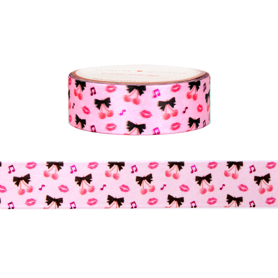 Short and Sweet Pattern washi (15mm + pink foil)